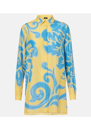 Etro Printed cotton and silk shirt