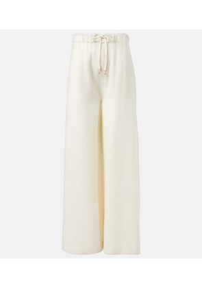 Gabriela Hearst Gelos wool and silk jacquard palazzo pants