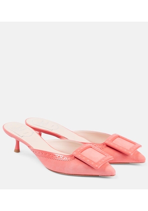 Roger Vivier Viv' In The City suede mules
