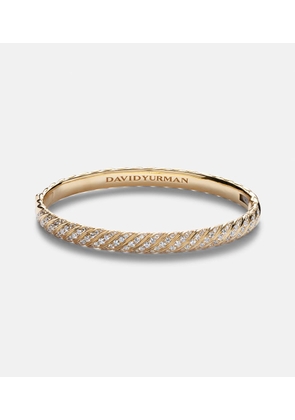 David Yurman Sculpted Cable 18kt gold bangle with diamonds