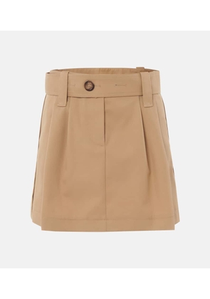 Moncler Belted gabardine miniskirt