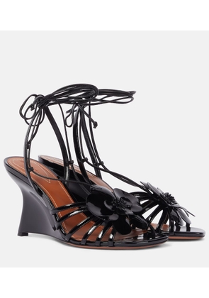 Zimmermann Orchid 85 patent leather wedge sandals