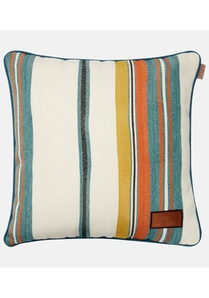 Etro Striped cotton jacquard cushion