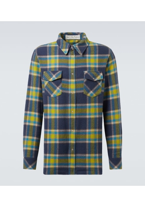God's True Cashmere Explorer plaid cashmere shirt with quartz