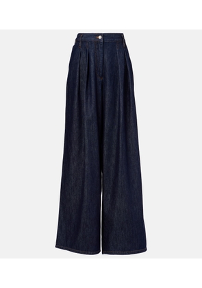 Dries Van Noten Pleated high-rise wide-leg jeans