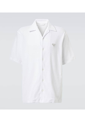 Prada Cotton terry bowling shirt