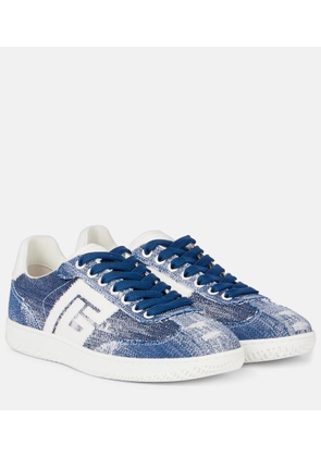 Balmain Swan denim sneakers