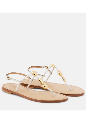 Amanu Nairobi leather thong sandals
