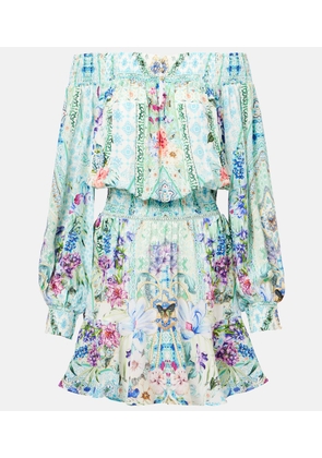 Camilla Crystal-embellished silk minidress