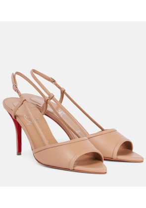 Christian Louboutin Miss Z 80 patent leather slingback pumps