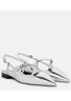 Jimmy Choo Didi metallic leather slingback flats