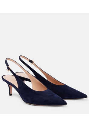 Gianvito Rossi Robbie 55 suede slingback pumps