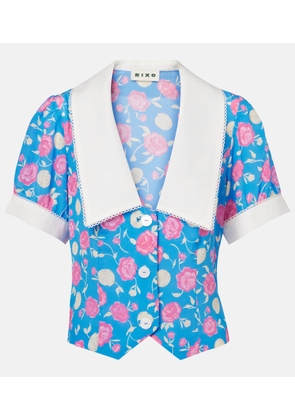 Rixo Zinia floral silk blouse