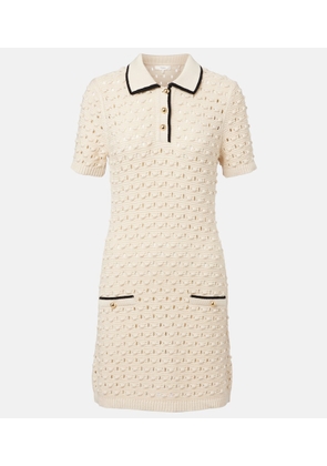 Frame Bauble pointelle cotton polo dress