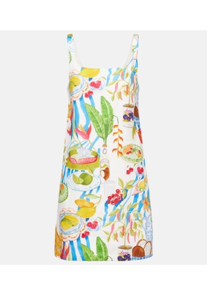 Farm Rio Printed linen minidress