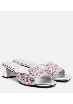 Jimmy Choo Dina 45 glitter mules