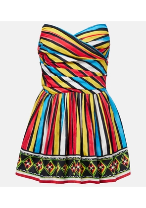 Dolce&Gabbana Ruched striped minidress