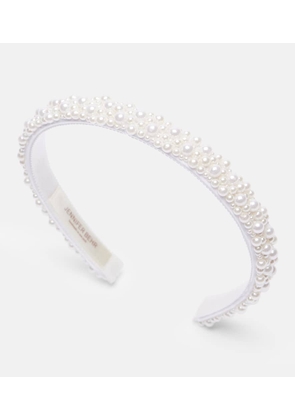 Jennifer Behr Bria embellished grosgrain headband