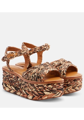 Clergerie Arty raffia platform sandals