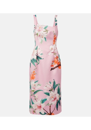 Leo Lin Larissa floral satin midi dress