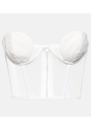 Nensi Dojaka Bridal tulle-paneled crepe bustier