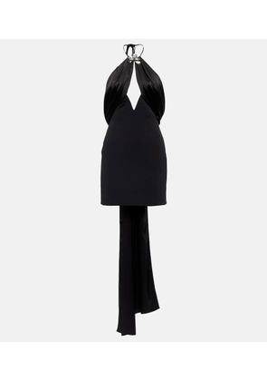David Koma Embellished halter-neck minidress
