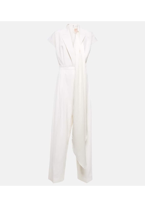 Roksanda Bridal cape-detail wool jumpsuit