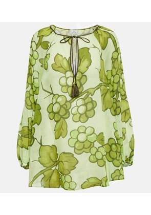 Etro Printed ramie tunic