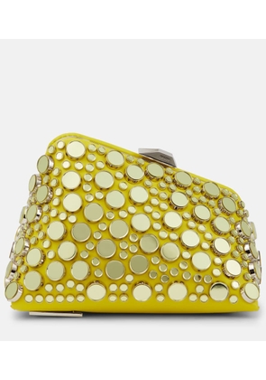 The Attico Midnight Mini embellished leather clutch