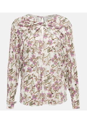 Isabel Marant Jociae printed jersey top