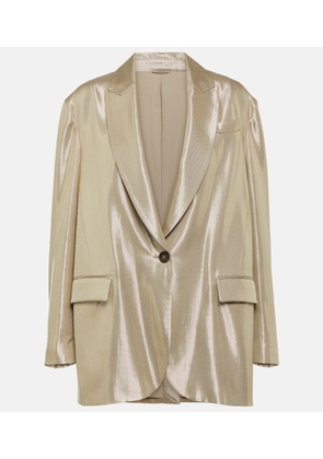 Brunello Cucinelli Metallic gabardine blazer
