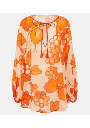 Etro Printed ramie tunic