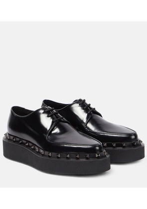 Valentino Garavani Rockstud M-Way leather Derby shoes