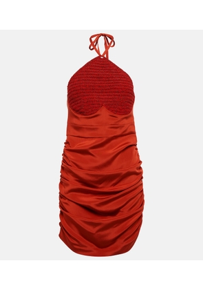 The Mannei Alcala ruched silk-blend minidress