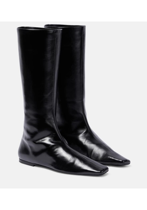 The Row Bette leather knee-high boots