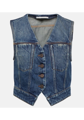 Stella McCartney Cropped denim vest