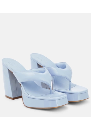 Gia Borghini Patent leather platform sandals