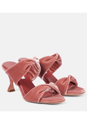 Aquazzura Twist 95 velvet mules