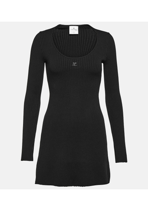 Courreges Ribbed-knit jersey minidress