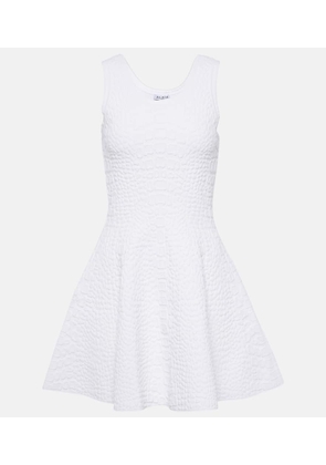 Alaia Croc-effect knitted minidress