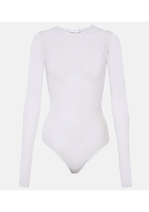 Wardrobe.NYC Floral Chantilly lace bodysuit