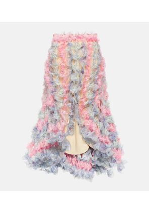Susan Fang Asymmetric tulle midi skirt