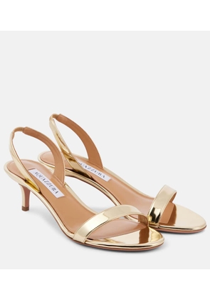 Aquazzura So Nude 50 mirrored leather sandals