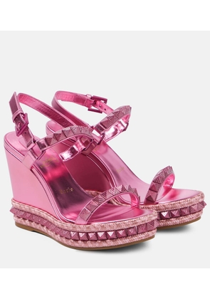 Christian Louboutin Pyraclou 110 leather espadrilles