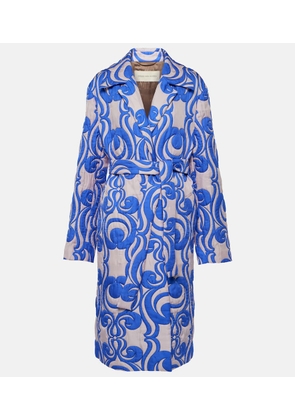 Dries Van Noten Quilted wrap coat