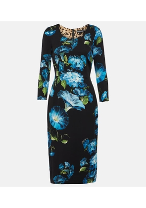 Dolce&Gabbana Floral silk-blend midi dress