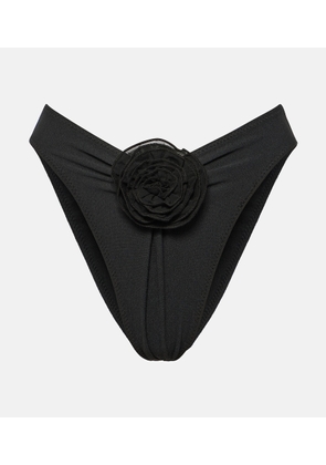 Same Floral-applique high-rise bikini bottoms