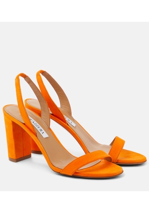 Aquazzura So Nude 85 suede block sandals