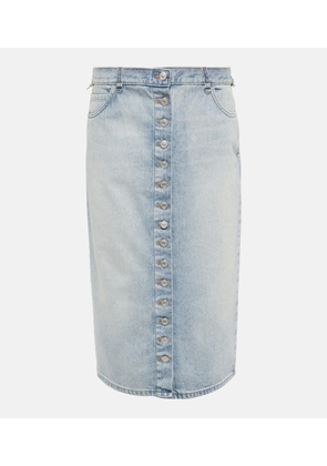 Courreges Multiflex denim midi skirt