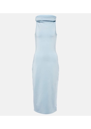 Alaia Hooded jersey midi dress